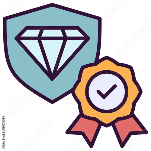 Authenticity Outline Color Icon