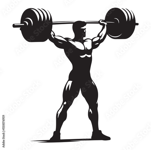 Weightlifter Silhouette vector illustration