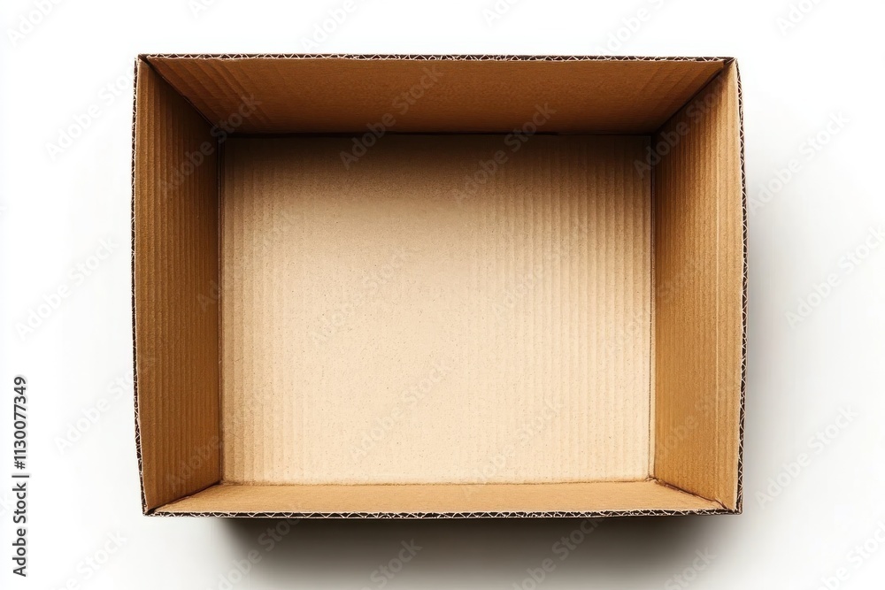 Fototapeta premium Open cardboard box Isolated on a white background