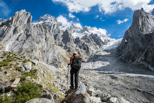 Trekking in the beautiful Nangma Valley (Yosemite of Pakistan), Kanday, Baltistan, Pakista photo