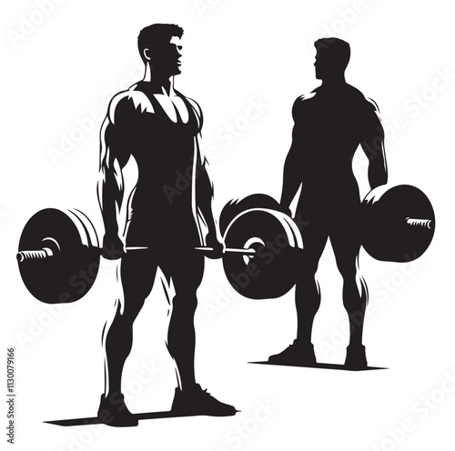 Weightlifter Silhouette vector illustration