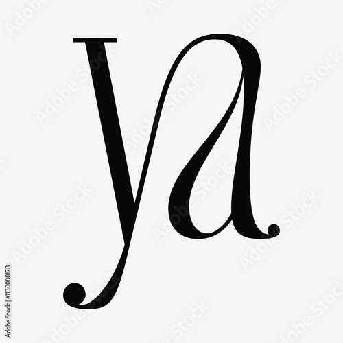 ya initial letter symbol design