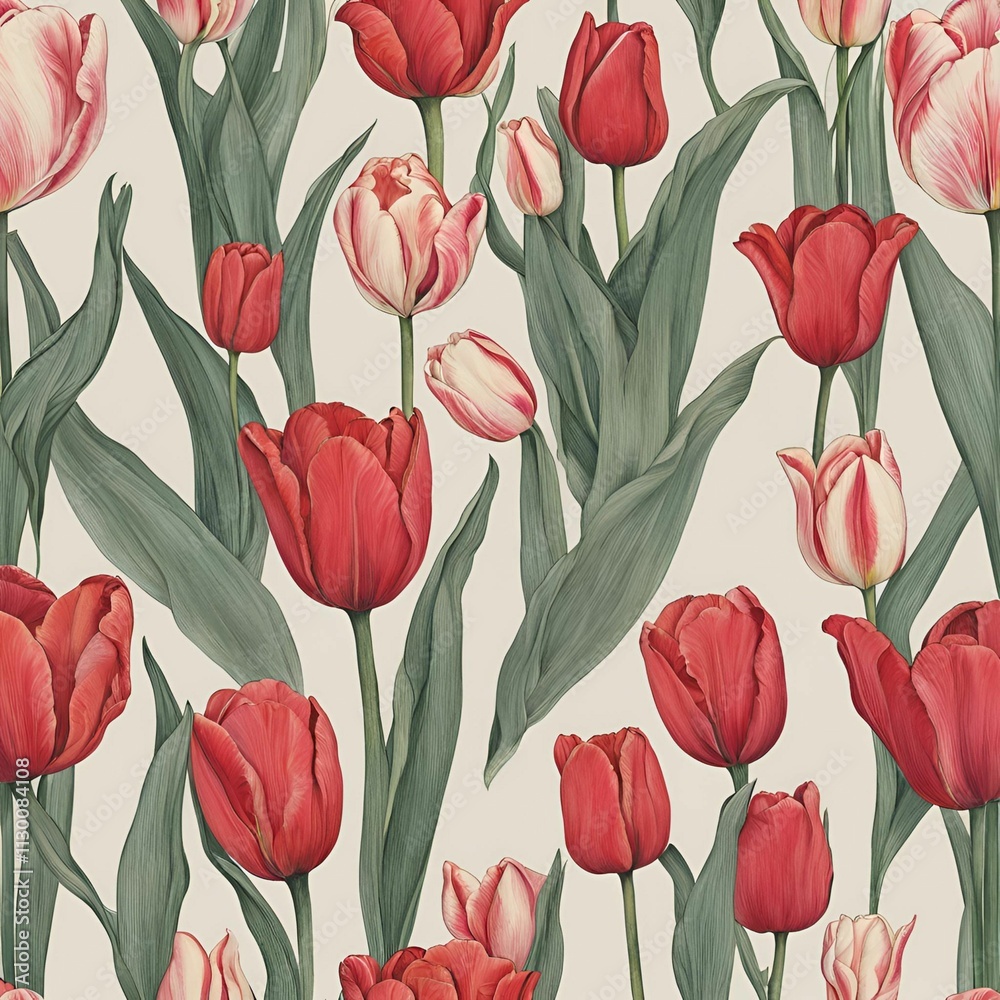 Obraz premium pattern tulips