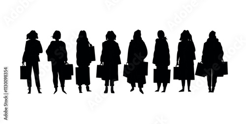 Woman vector icons set