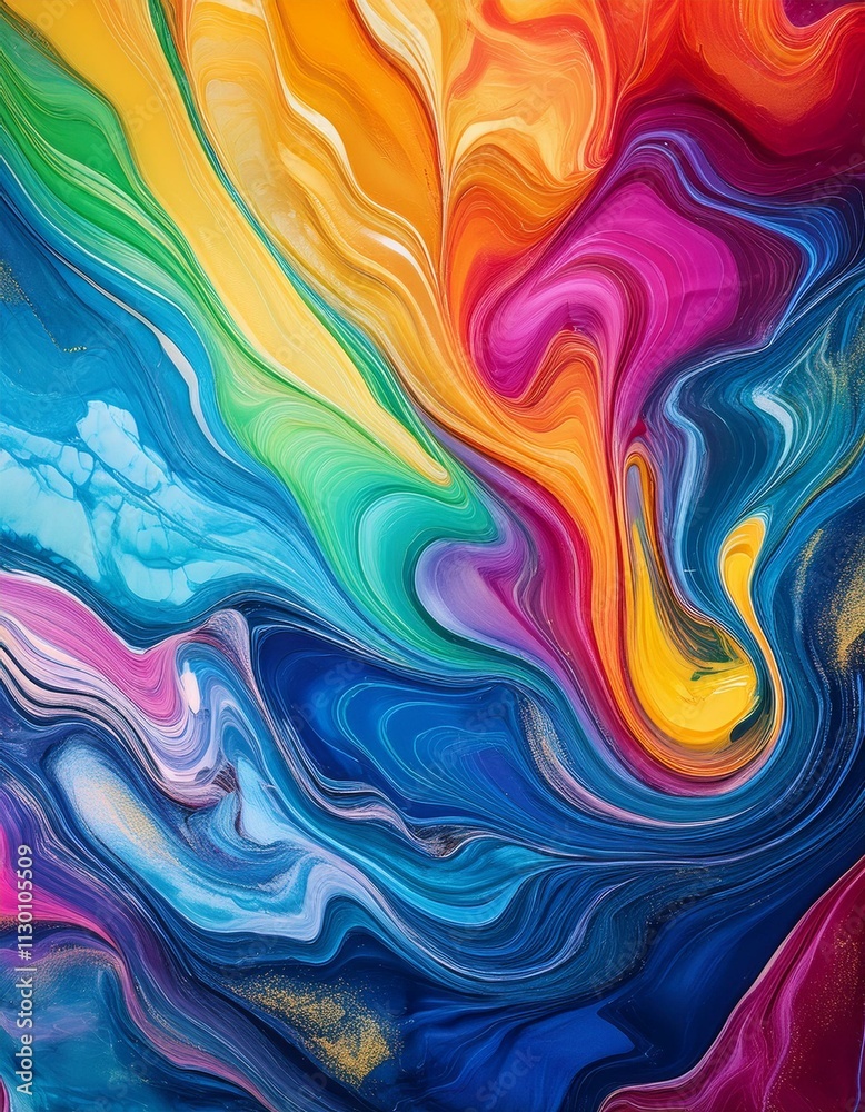 Obraz premium abstract colorful background with waves