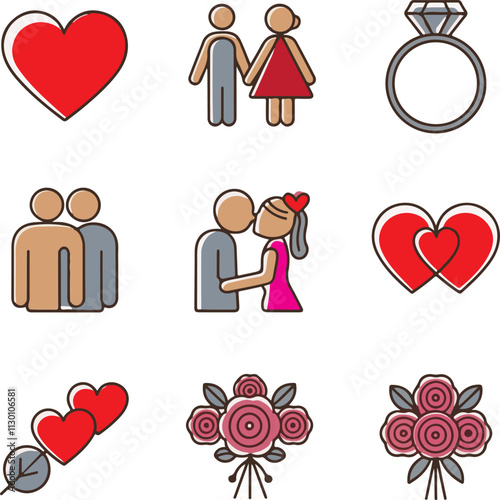 Love and Relationships Icons