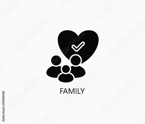 Family Vector, Icon Or Logo Sign Symbol Illustration 