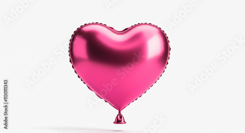A shiny pink heart-shaped b...