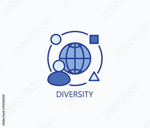 Diversity vector, icon or logo sign symbol illustration 