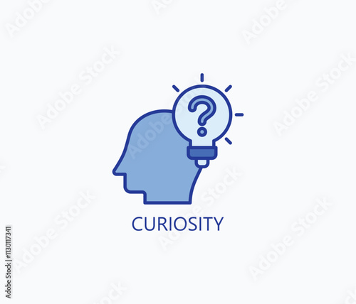 Curiosity vector, icon or logo sign symbol illustration 