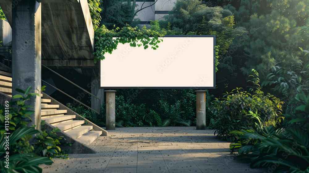Fototapeta premium blank billboard in the park