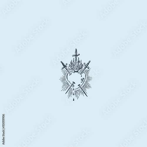 THESE HIGH QUALITY SACRED HEART JESUS VECTOR FOR USING VARIOUS TYPES OF DESIGN WORKS LIKE T-SHIRT, LOGO, TATTOO AND HOME WALL DESIGN