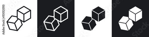 Sugar icons pack in black and white filled and outlined versions.