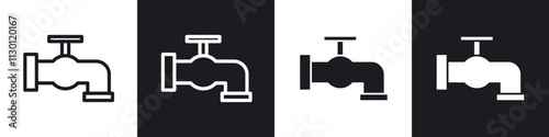 Tap icons pack in black and white filled and outlined versions.