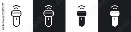 Ultrasound icons pack in black and white filled and outlined versions.