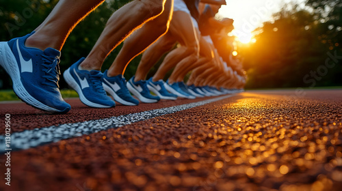 Runners Start Race at Sunse...
