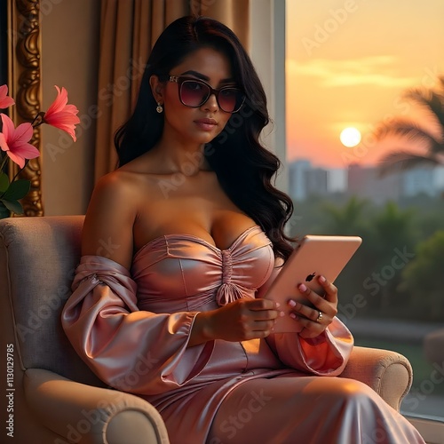 woman reading a book