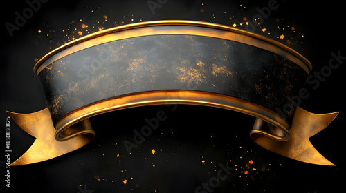 Elegant Gold & Black Banner...