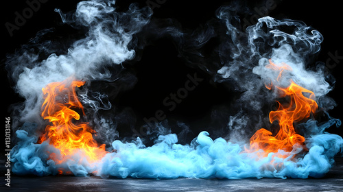 Fiery Flames & Blue Smoke: ...
