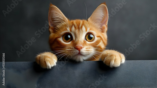 Adorable Kitten Peeking: Cu...