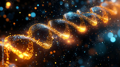 Glowing Helix: Abstract Par...