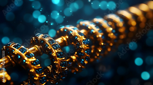 Golden Rings with Blue Gems...