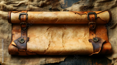 Ancient Parchment Scroll: H...