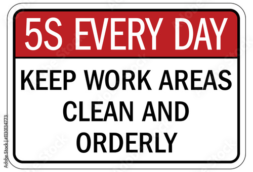 5S red tag sign
