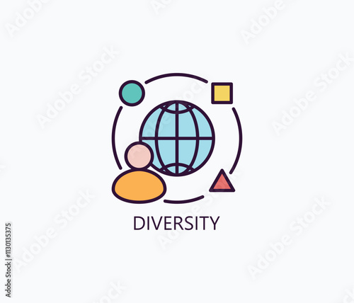 Diversity Vector, Icon Or Logo Sign Symbol Illustration 