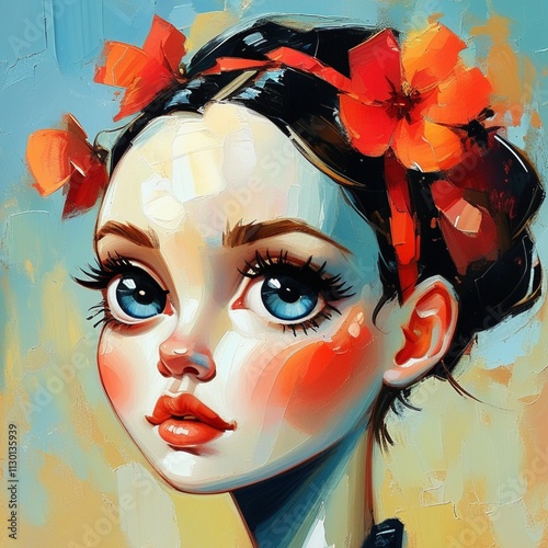 Surreal Fine Art Portrait with Emphasized Eyes