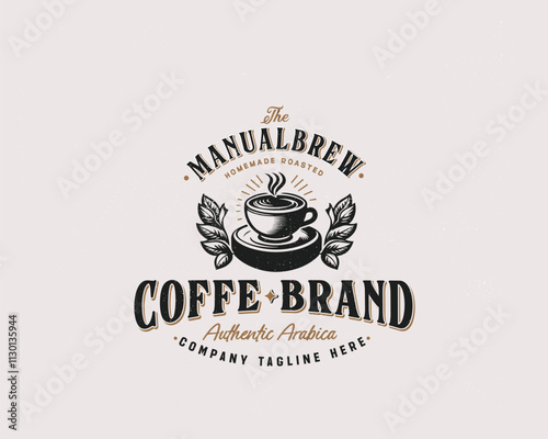 Set vintage Arabica Coffee Barista logo template for food and beverages business company