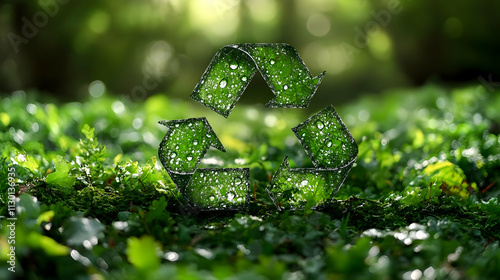 Recycle: Green Leaf Symbol ...
