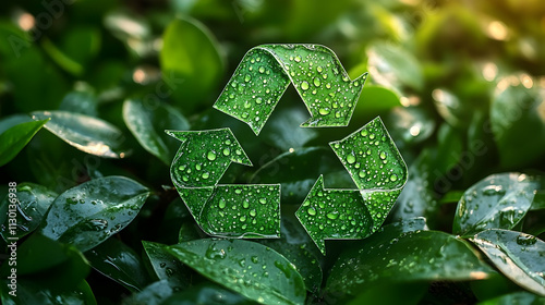 Recycle: Green Leaf Symbol ...