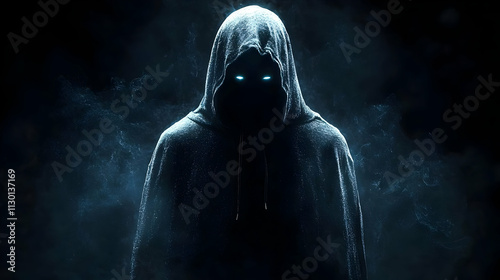 Mysterious Hooded Figure in...