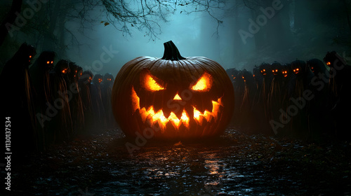 Jack-o'-Lantern's Glowing N...