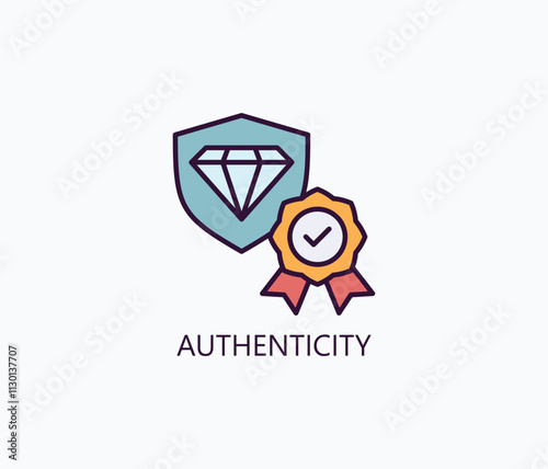 Authenticity Vector, Icon Or Logo Sign Symbol Illustration 