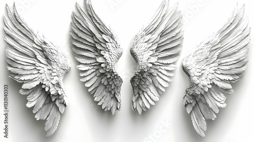 Elegant White Wings: Artist...