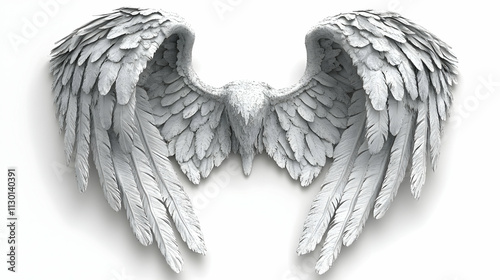 Majestic Stone Angel Wings:...