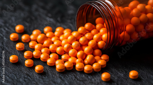 Orange Pills Spill from Bot...