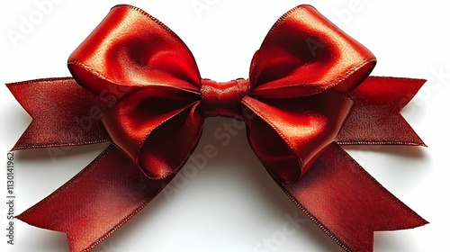 Red Satin Ribbon Bow: Elega...