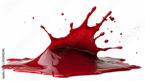 Red Liquid Splatter: Dynami...