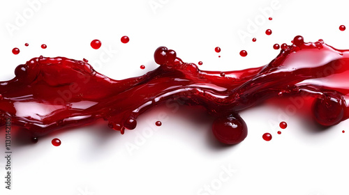 Red Liquid Splashes Dynamic...