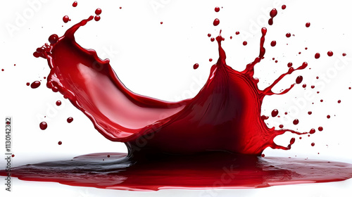 Red Liquid Splashes Dynamic...