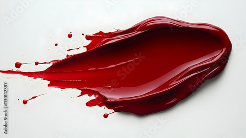 Crimson Paint Swirl: Abstra...