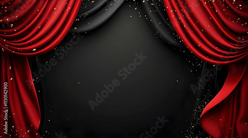 Red & Black Curtains: Elega...