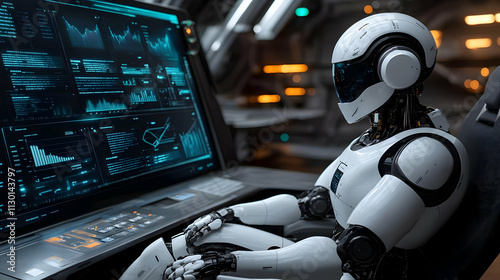 Robot Analyzes Data on Futu...