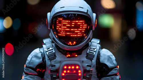 Futuristic Astronaut in Cit...