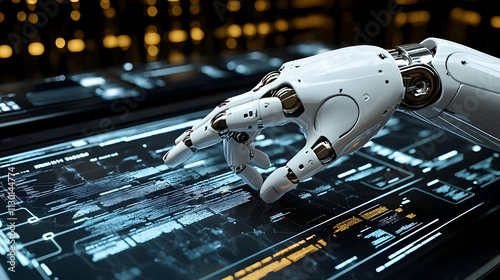 Robot Hand Interacts with D...