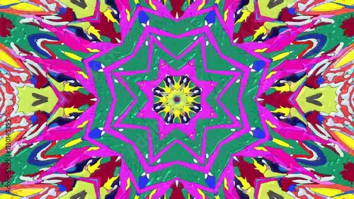 	
Abstract colorful psychedelic video for summer music festival	
