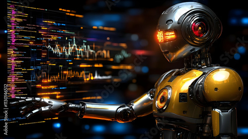 Robot Analyzes Data Streams...